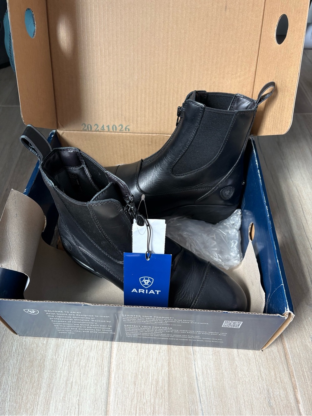 Ariat Black Zip Paddock Boots